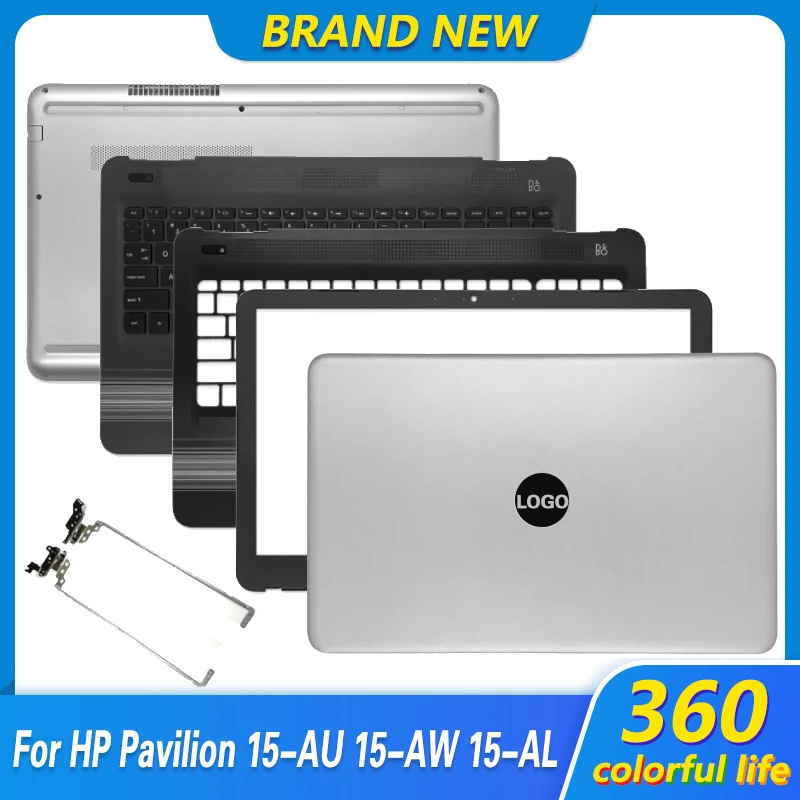 New For HP Pavilion 15-AU 15-AW 15-AL TPN-Q172 Q175  Laptop Housing LCD Back Cover/Front Bezel/Hinges/Palmrest/Bottom Case Cover 