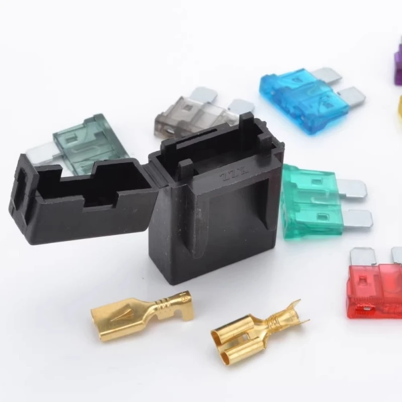 ATC Fuse Holder In-line AWG Wire Copper 12V 24V Power Blade with Fuse and Car Blade Fuse 2A 3A 5A 7.5A 10A 15A 20A 25A 30A 35A