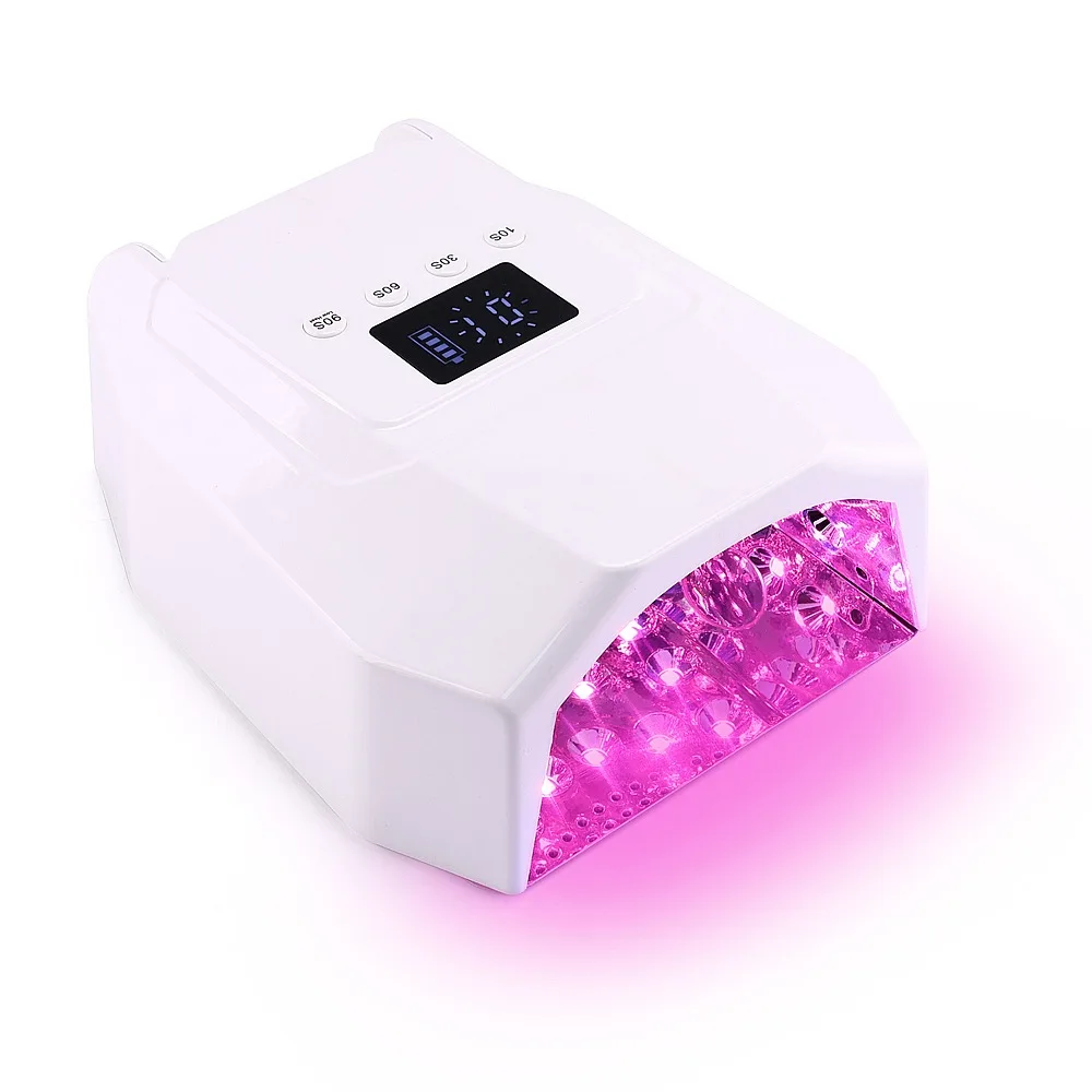 2026 High Power 98W Cordless Pro Cure Nail Dryer Low Heat Mode LED UV Lamp for Salon Manicure Direct From High End Factory