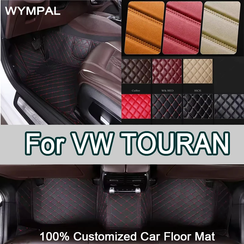 

Luxury Car Floor Mats For VW TOURAN 7-seat 2006 2007 2008 2009 2010-2015 Custom Auto Foot Pads Automobile Carpet Cover interior