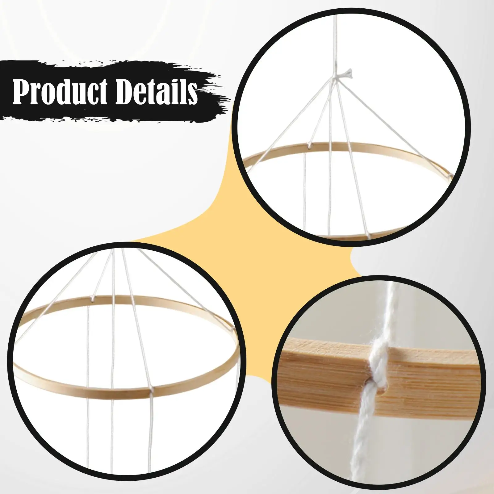 Babybedje Mobiel Frame Decoratief voor Slaapkamer Balkon Plafond Windgong Hangend DIY