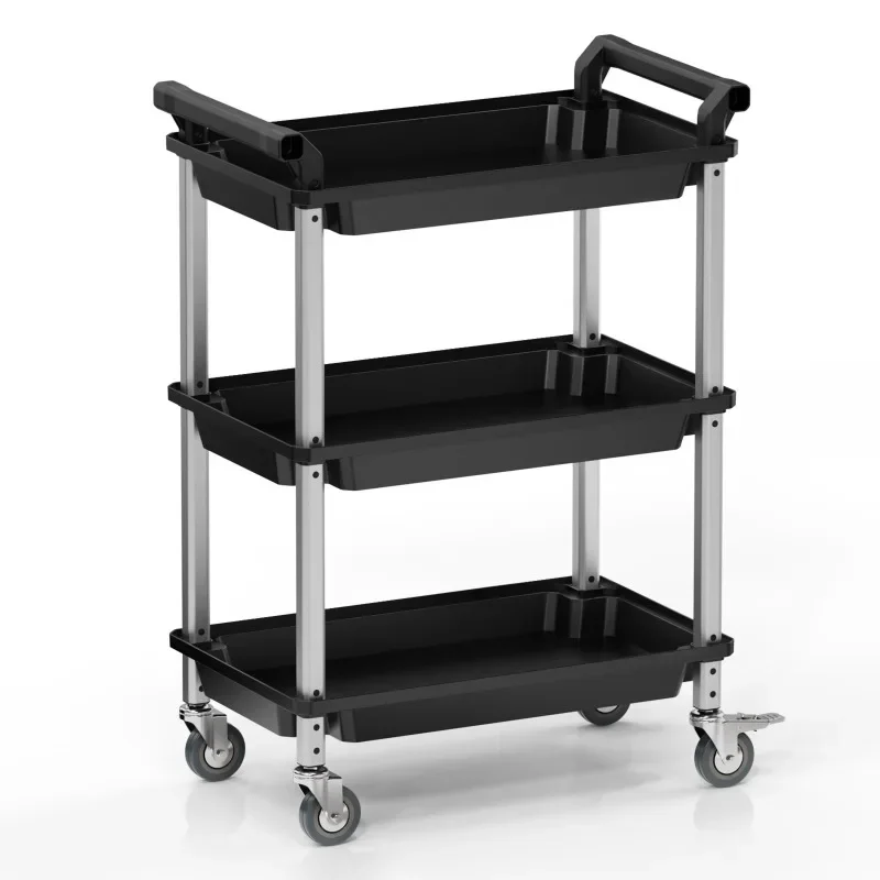 

3-Layer trolley, multi-function, mobile trolley rack floor storage