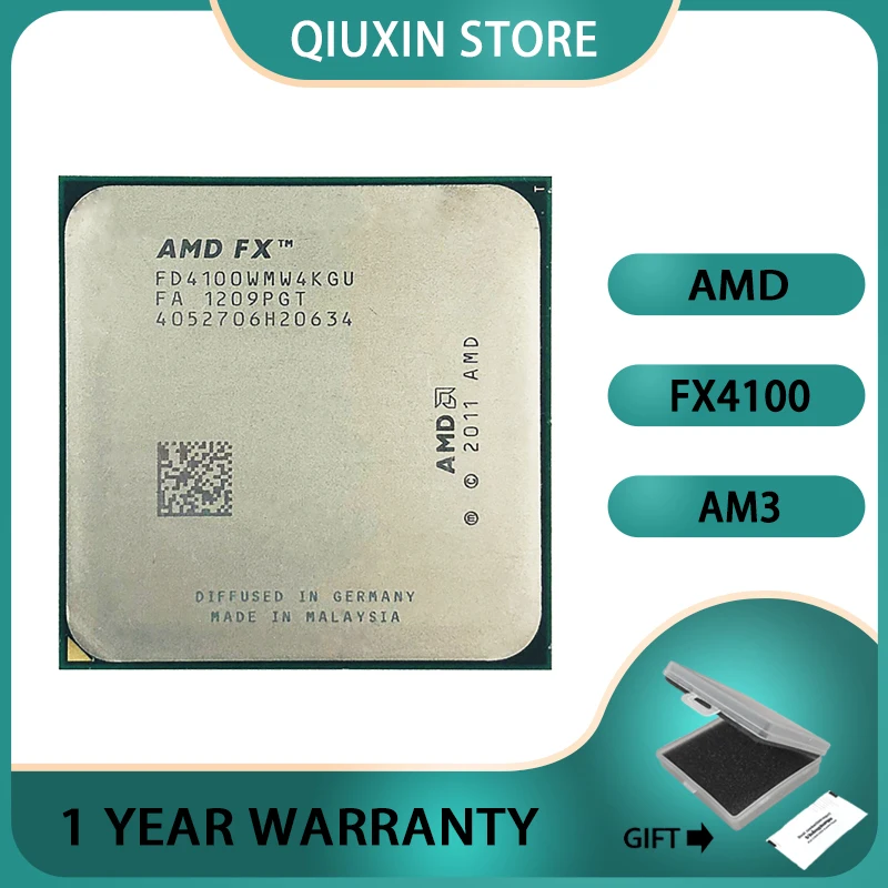 Четырехъядерный процессор AMD FX-Series FX4100 FD4100WMW4KGU Socket AM3 +  FX-4100 FX 4100 3,6 ГГц