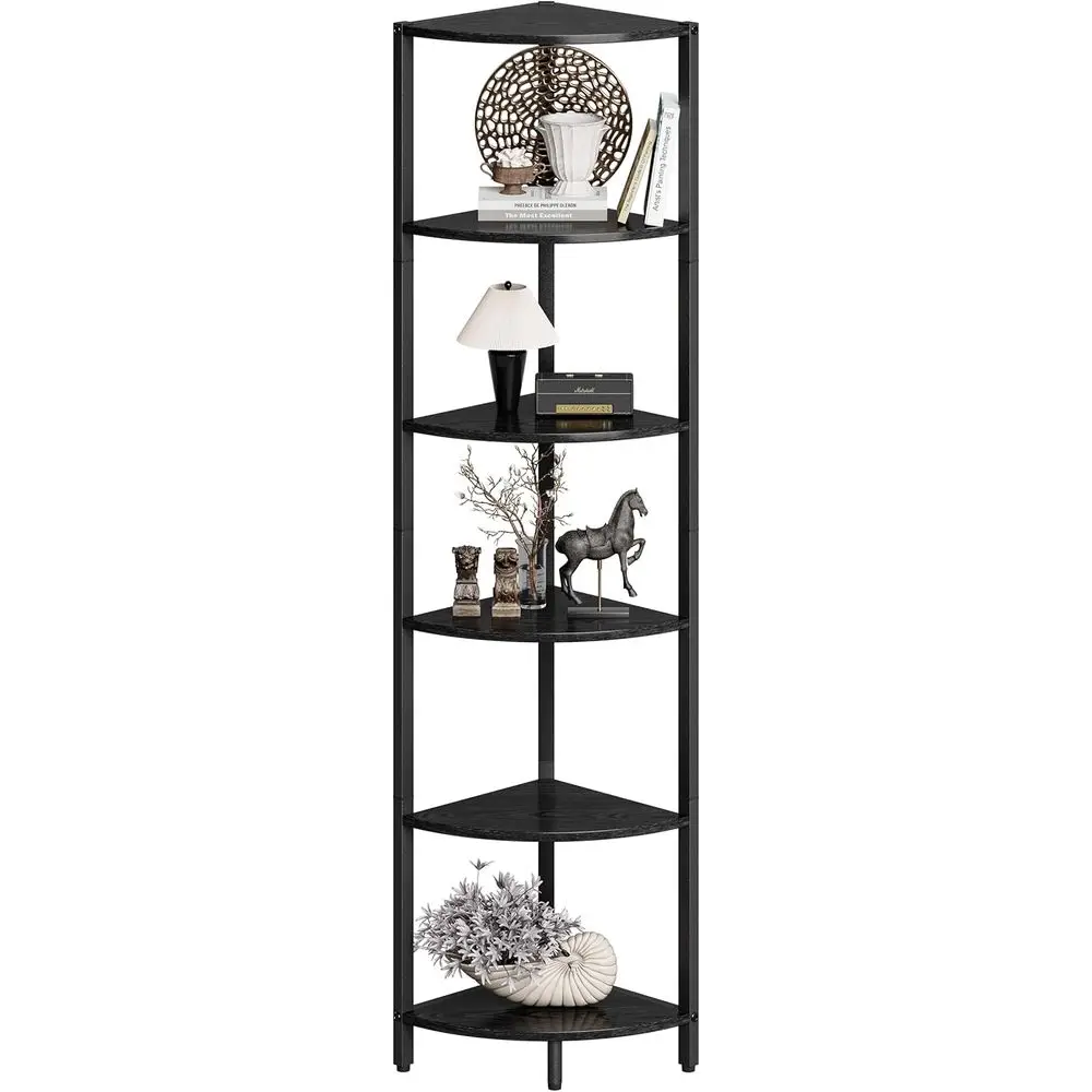 

6 Tier Shel 63.1 Tall Ladder Shel Metal Standing Bookshel Organizer Display Rack Bookcase Plant Stand Industrial Living Room Bed