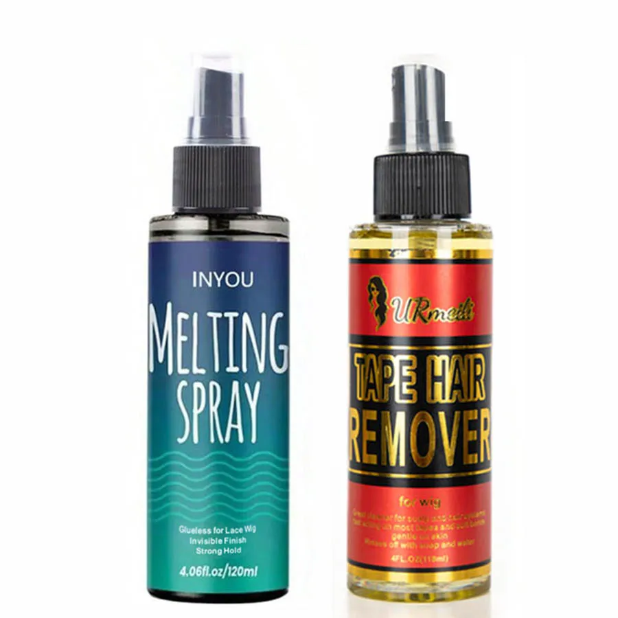 

Lace Melting Spray And Lace Wig Glue Remover Spray 2Pcs Kit Lace Melt Wig Adhesive Glue Spray And Remover Spray For Lace Wigs