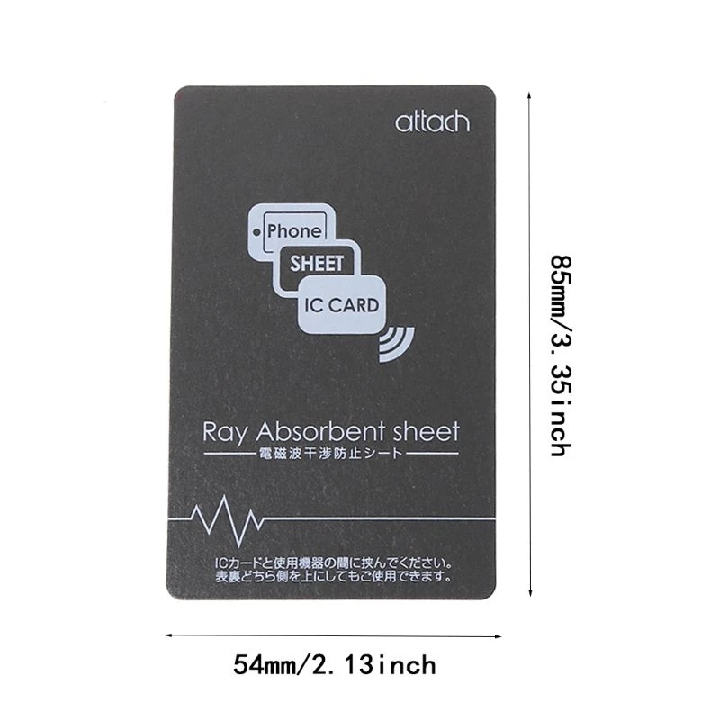 Etiquetas magnéticas NFC, adhesivo gris Anti Metal/sin adhesivo trasero, tarjeta NFC rectangular para iPhone, teléfono móvil, autobús, tarjeta