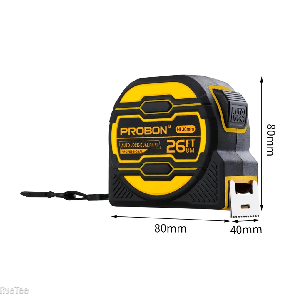 

High Quality Metric Inch Self-locking Tape Measure with Magnet Retractable for Family Working Man Gift