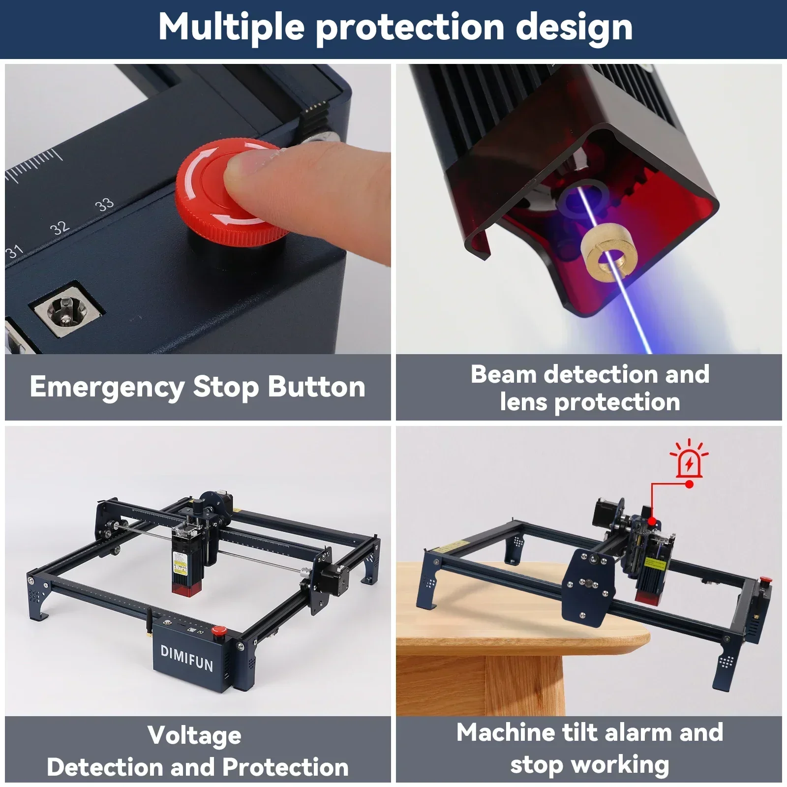 Professional 40W Laser Engraving Cutting Woodworking Machine, WiFi App Control laser cutting machine