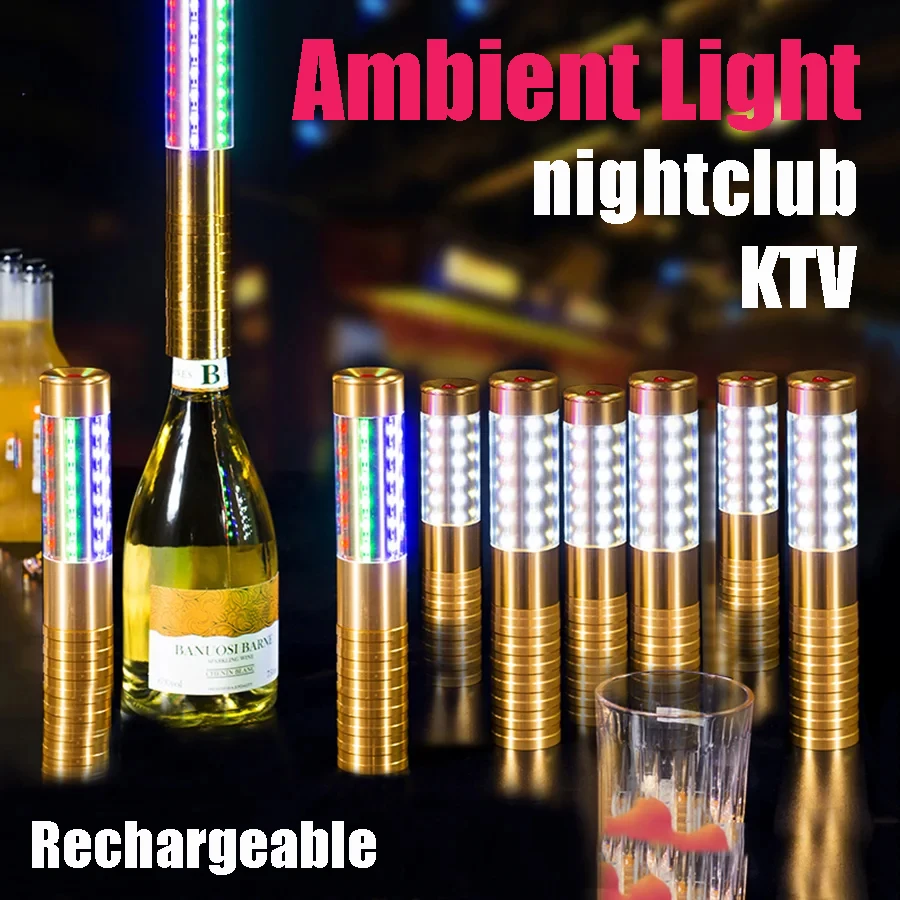 Handheld Strobe COB Lights Rechargeable Sparklers Led Strobe Baton Bottle Service Lights for Club Bar Wedding KTV Party Decor