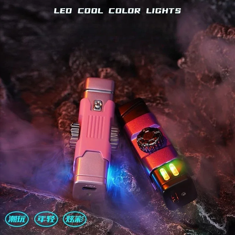 

NEW High-quality Intelligent Dual-arc Lighter Cool Flashing Light Convenient Outdoor Camping Emergency Lighter