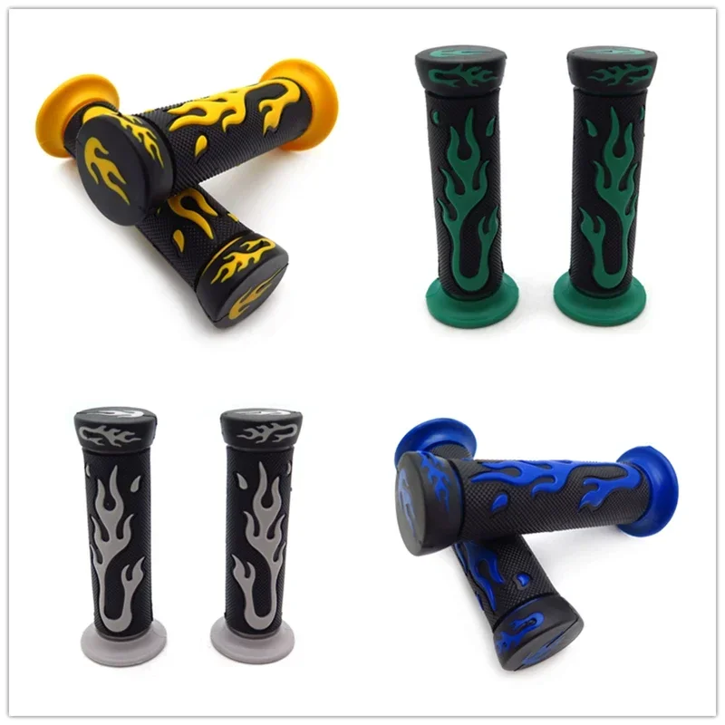 

Motorcycle Streak Rubber Hand Grip Standard Handlebar 25mm Cafe Racer Custom for Honda XVS1100 XVS11A V-Star Custom 1999-2011