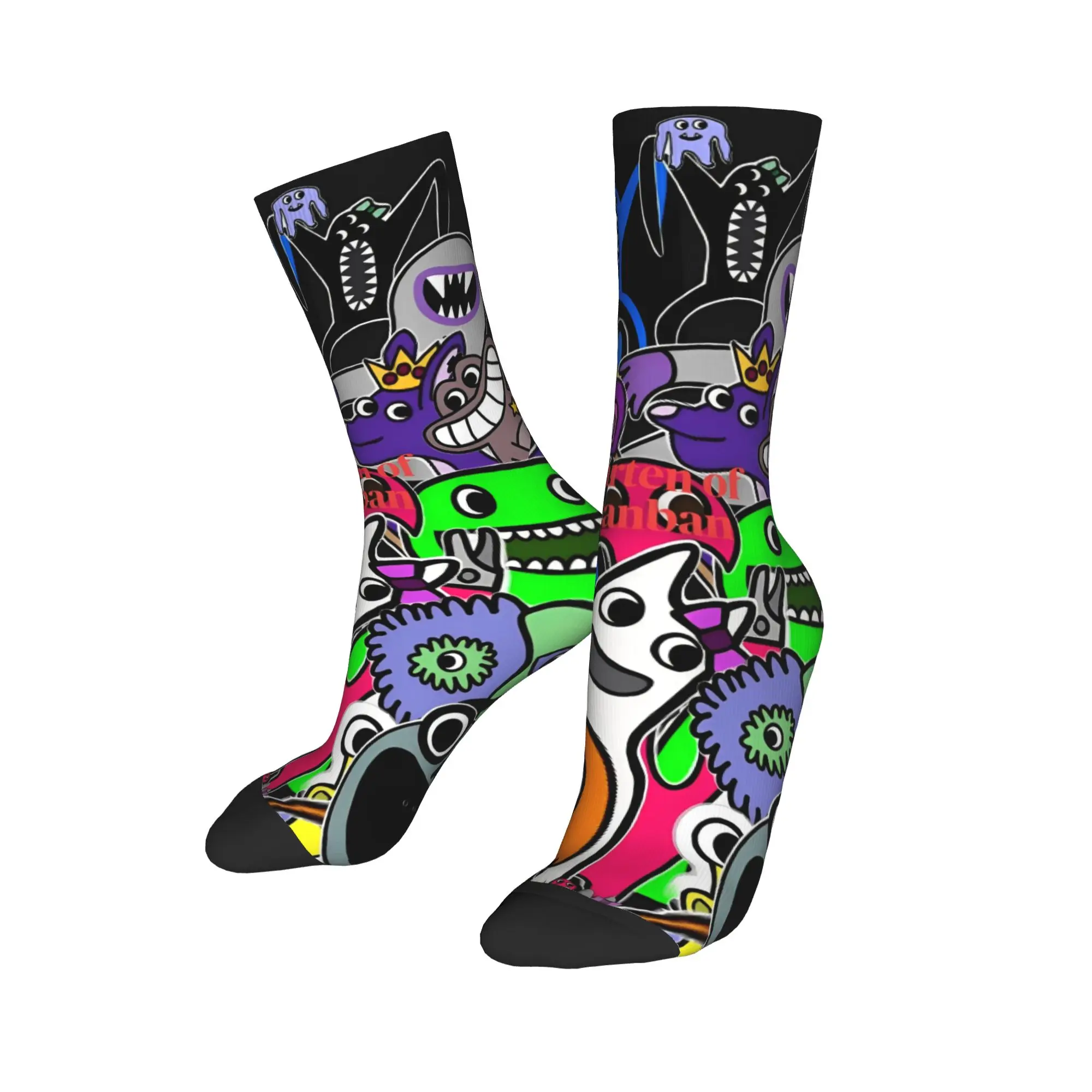 Garten of Banban لعبة الرعب الجوارب الخريف جوارب القوطية الرجال الجوارب المريحة المطبوعة الدراجات عدم الانزلاق الجوارب