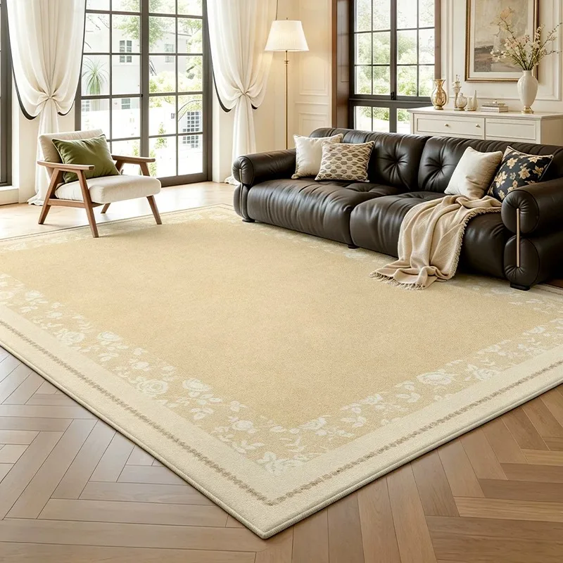 Large Living Room Carpet Stain-resistant Wear-resistant Dirt-resistant Floor Mat Vintage Floral Pattern Rug Home Decoration Rugs