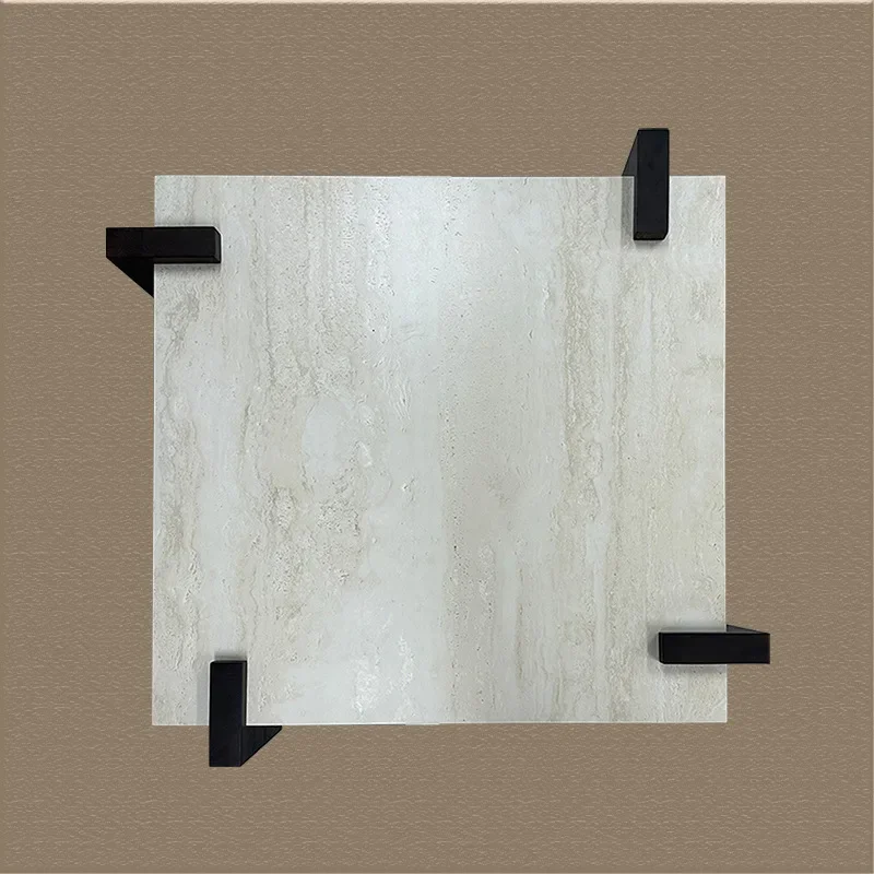 Table basse en dalle de roche, style médiéval, luxe, minimaliste, haut de gamme, wabi-sabi, vent, salon, ménage, petit appartement