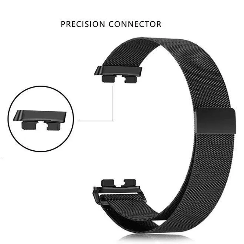 Stainless Steel Loop Strap For Huawei Band 9 8 Bracelet Metal Magnetic Milanese Watchband For Huawei Band 8 9 Replacement Bands