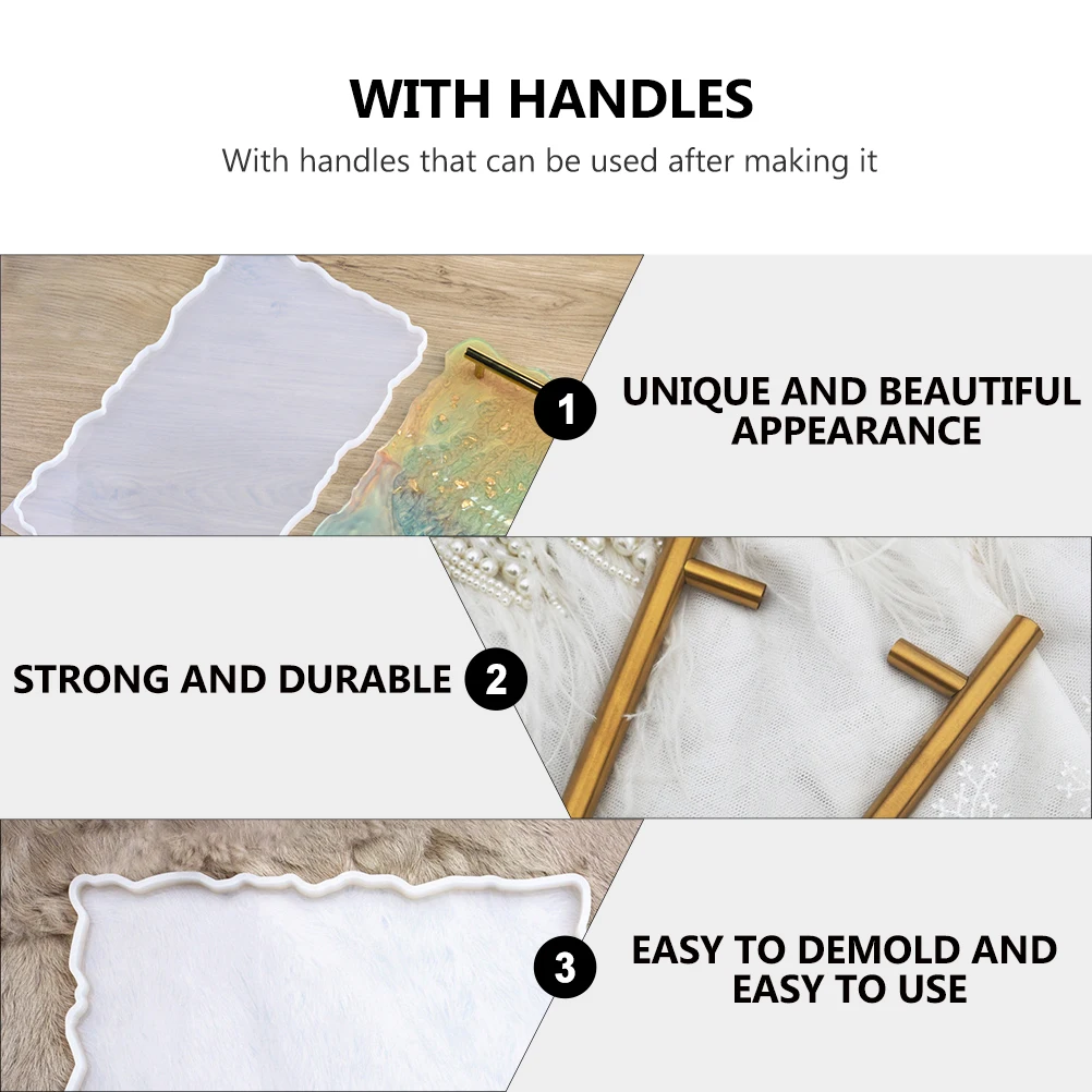 1 مجموعة مجموعة قوالب السيليكون لتقوم بها بنفسك صينية صنع سهلة Demoulding غير عصا الاكسسوارات الحرفية لوحة قالب راتنجات الايبوكسي الفن الحرفية مجوهرات