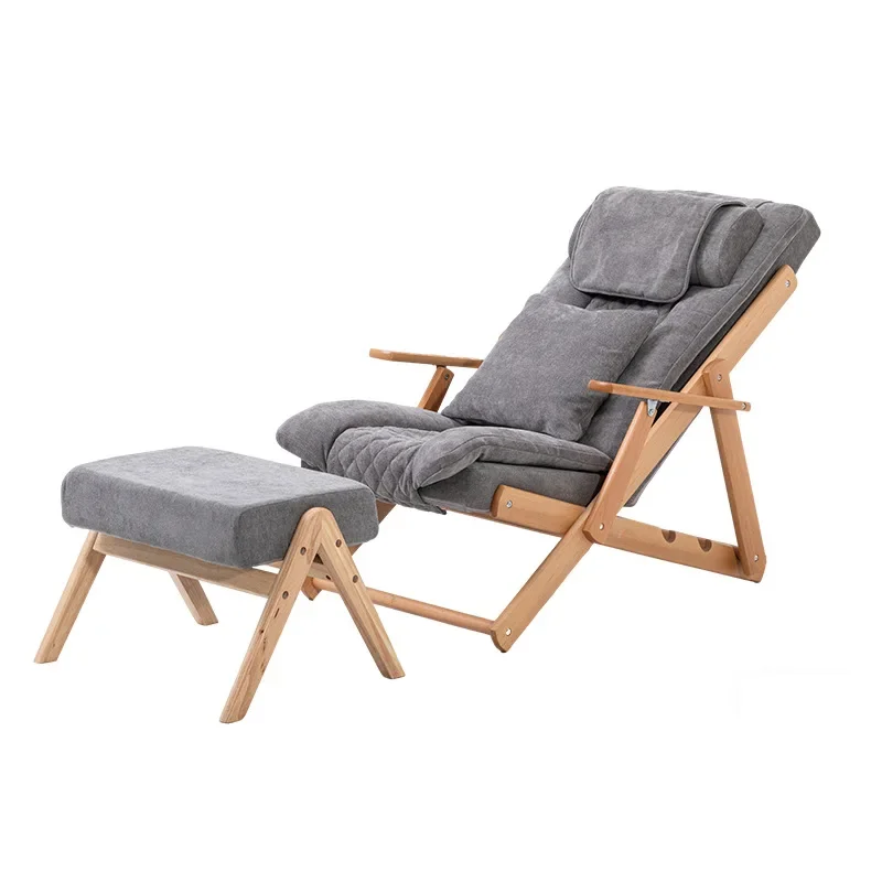 Fully intelligent home foldable small solid wood electric massage chair, multi-functional single person