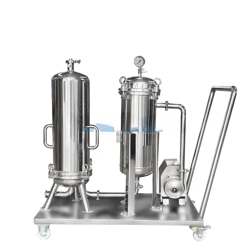 

Stainless Steel Movable Bag Filter Housing with Pump for Paint Filtration