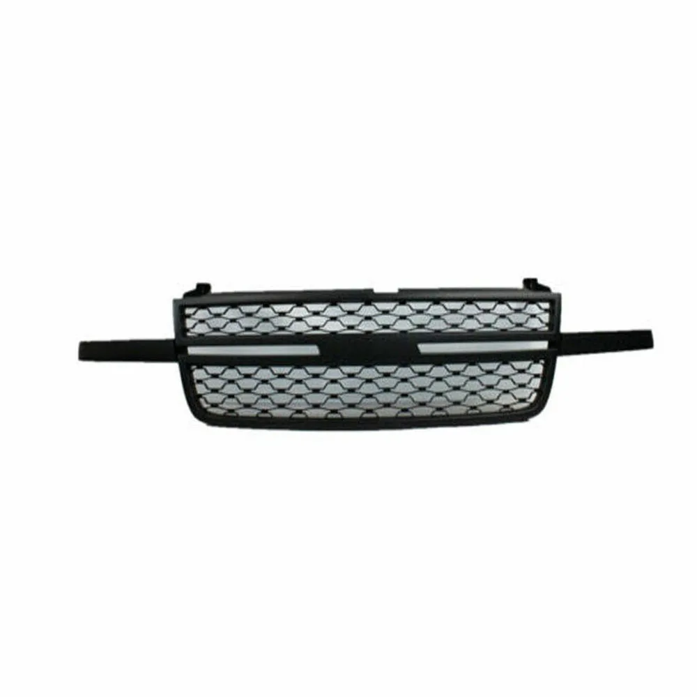 For Chevrolet Silverado 1500 2005 2006 Trim Mesh Cover Bumper Grill Upper Racing Grills Radiator Grille Car Modification Parts