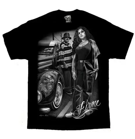 Firme Chicano Art 데이비드 곤잘레스 DGA 로우라이더 티셔츠