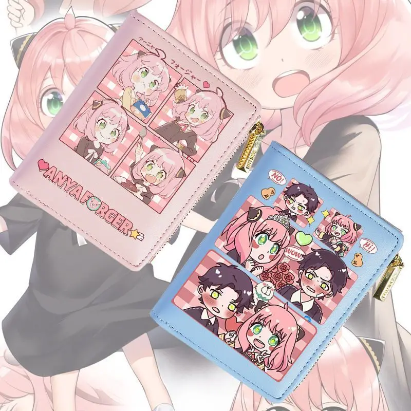 

SPY FAMILY Anya Forger Anime Cartoon Cute Student Wallet 2D Japanese Style Boys and Girls Coin Storage Card Purse Gift