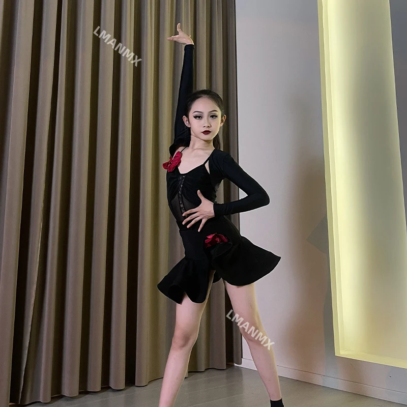 

Latin Dance Wear 2025 Autumn/Winter New Arrival Children's Premium Version International Standard Training Uniform