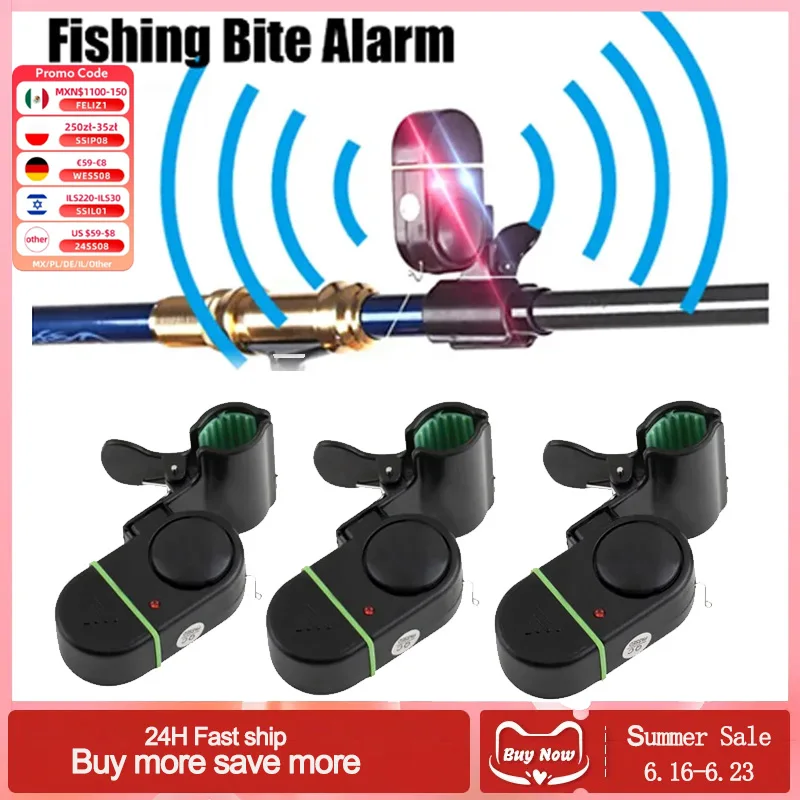 Electric Fishing Alarm Fishing Bell Accessories Indicator Banding Sensitivity Sound Alert Fish Bite Alarm for Fishing Rod