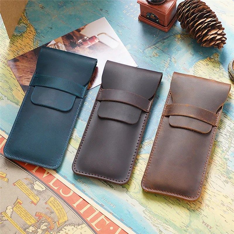 Кожаный чехол-карандаш в стиле ретро