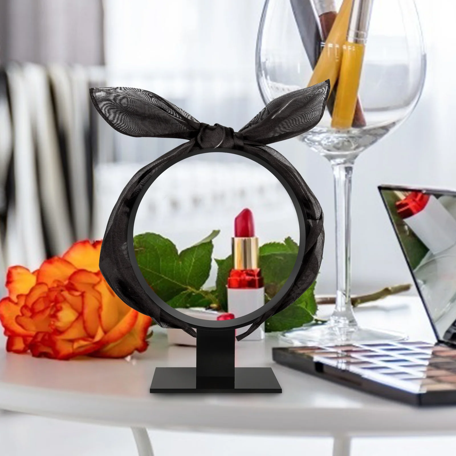 

1Pcs Headband Display Rack Acrylic Hairband Holder Organizer Desktop Hair Accessories Stand Hairband Showing Rack