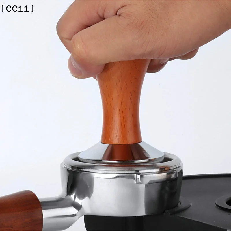 49/51/53/58MM 木製コーヒータンパー 内部スプリ - Coffee Tamper Leveler のレビューと価格
