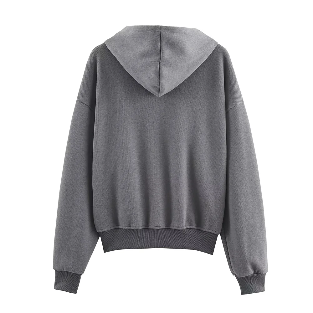 European and American style winter new product women's long sleeved ribbed soft hooded sweatshirt high waisted pants