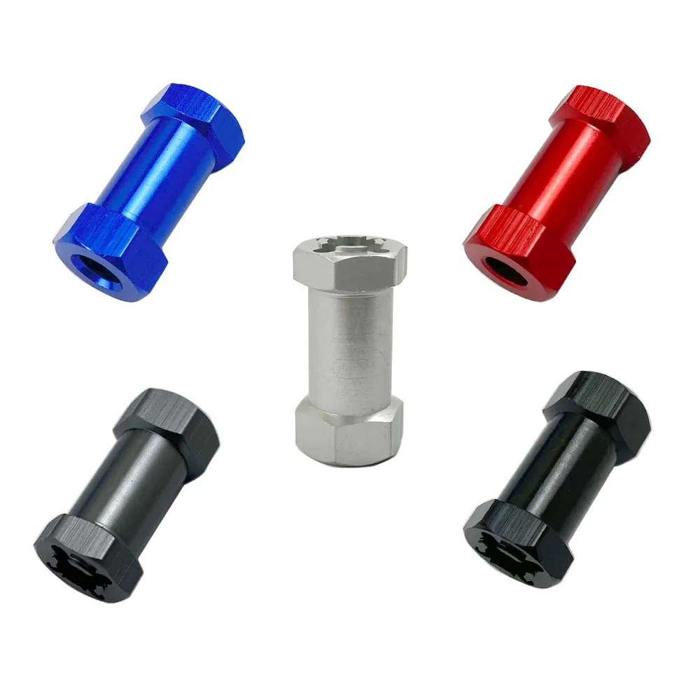 4PCS Aluminum 12mm Hex Wheel Hub Drive Adaptor 12/15/20/25mm Extension Combiner Coupler for 1/10 RC Car Crawler Axial SCX10 D90