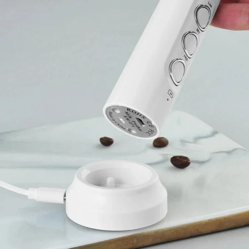 New 3 In 1 Wireless Handheld Electric Milk Foam Machine Mini Frother Maker Handheld Cappuccino Coffee Whisk Mixer Foamer Puller image 4