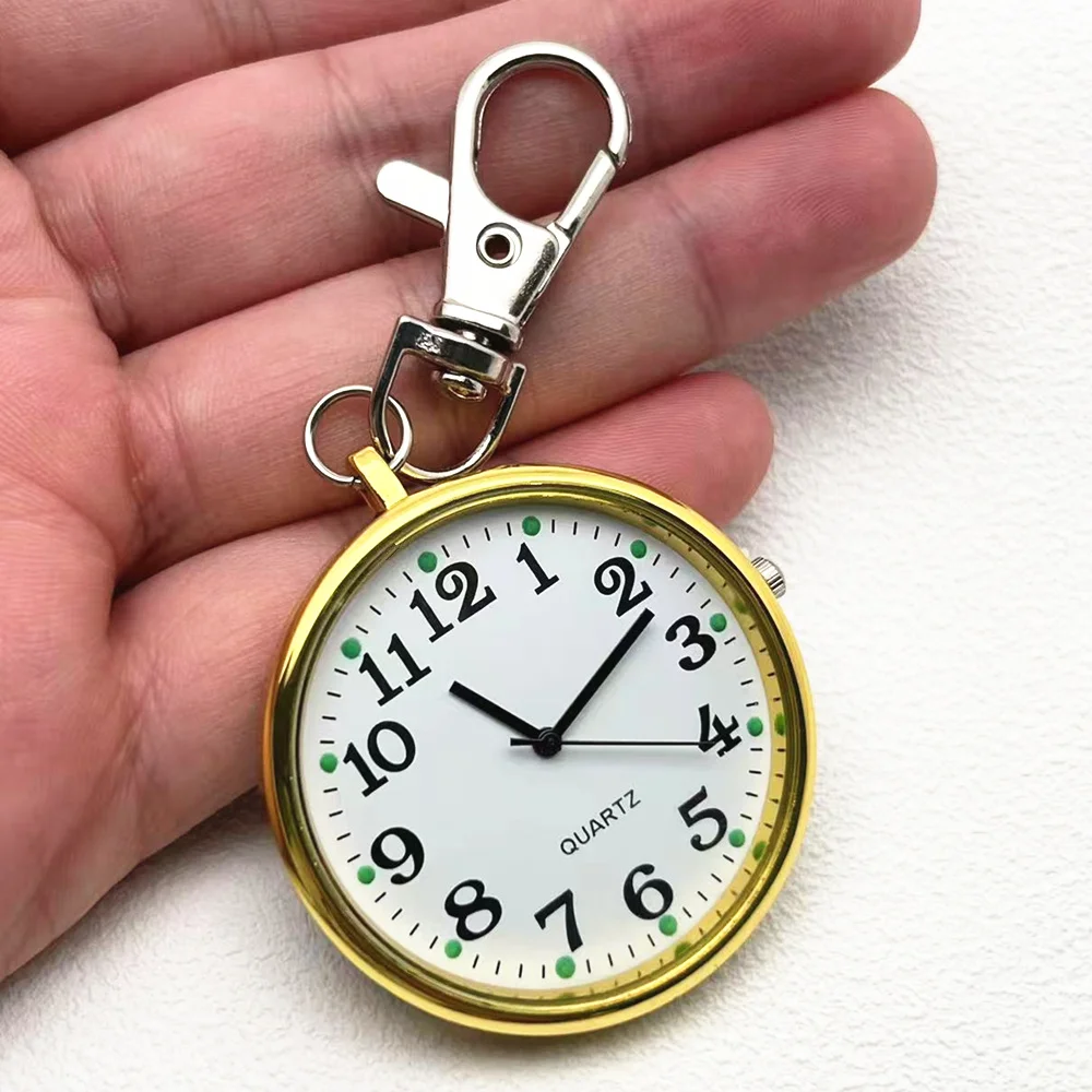 Simple Keychain Watch, New Fashion Pocket Watches, Pocket Portable Clock, Classic Alloy Nurse Relojes Students Child Watch Saati