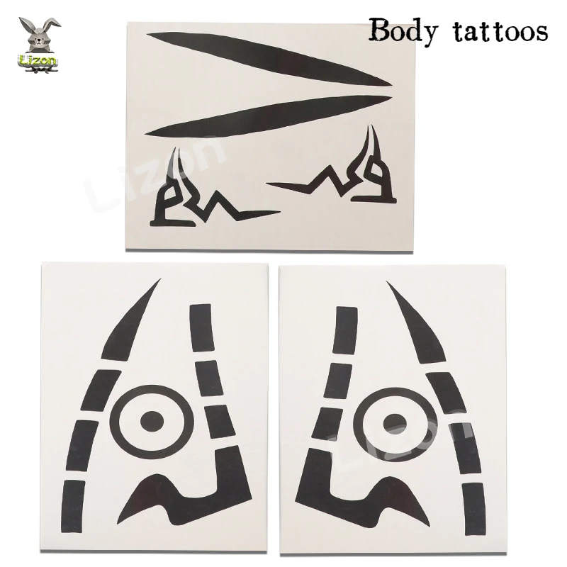 Jujutsu Kaisen Full Body Tattoo Cosplay Prop Anime Accessories Ryomen Sukuna Inumaki Toge Waterproof Tattoo Sticker