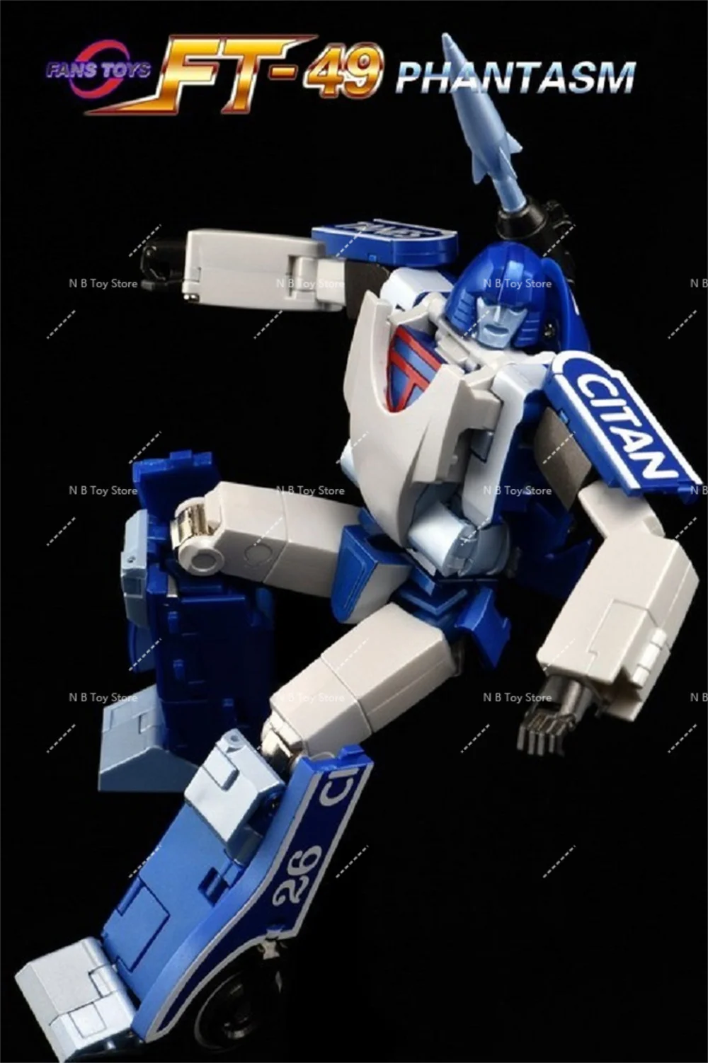 【100% novo】Transformação Original FansToys FT-49 FT49 Mirage PHANTASM Mp Ratio Action Figure Robot Toy com Caixa