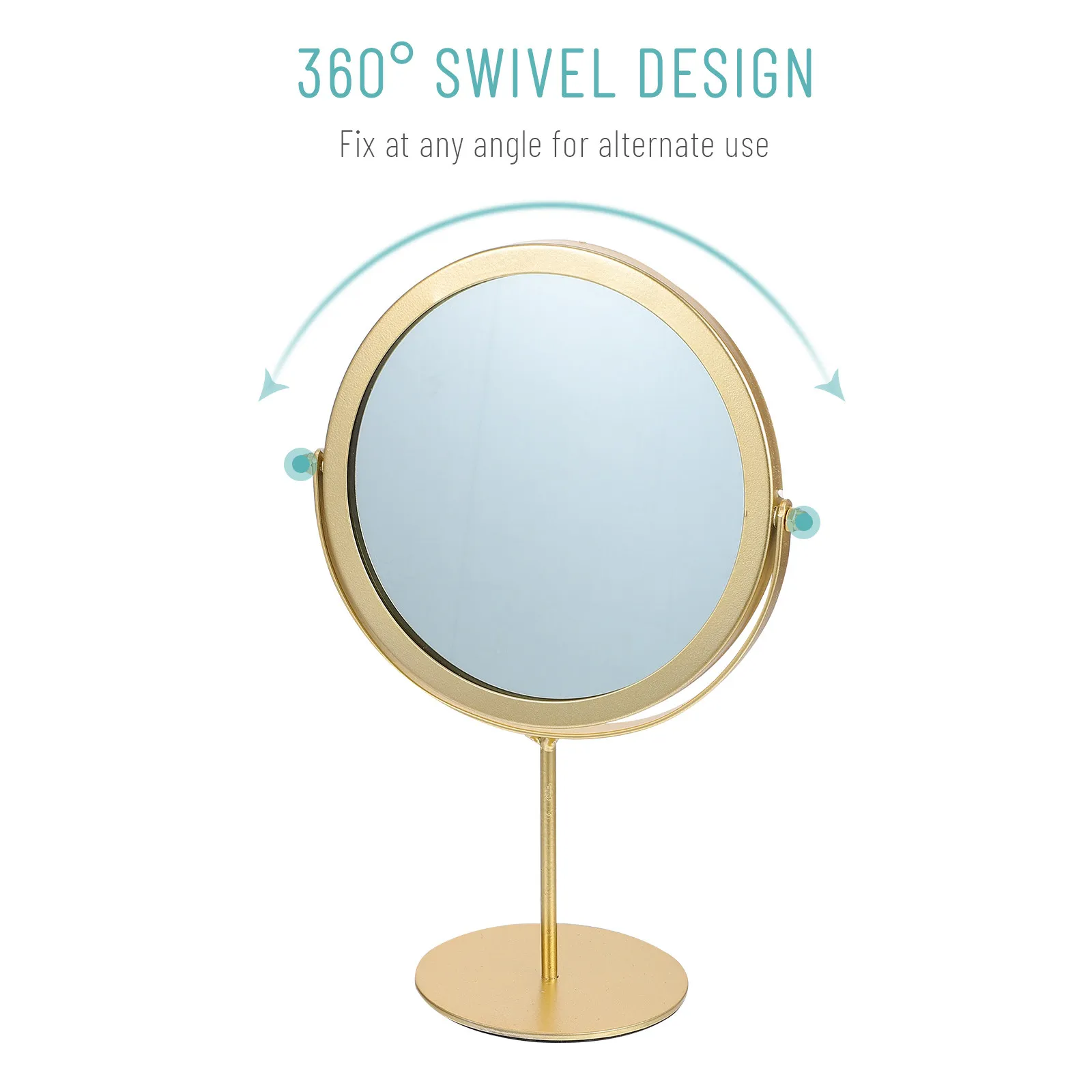 

Винтажное настольное зеркало для макияжа для девочек и женщин с вращающимся механизмом, идеально подходит для спальни, туалетного столика, декоративное украшение для макияжной станции