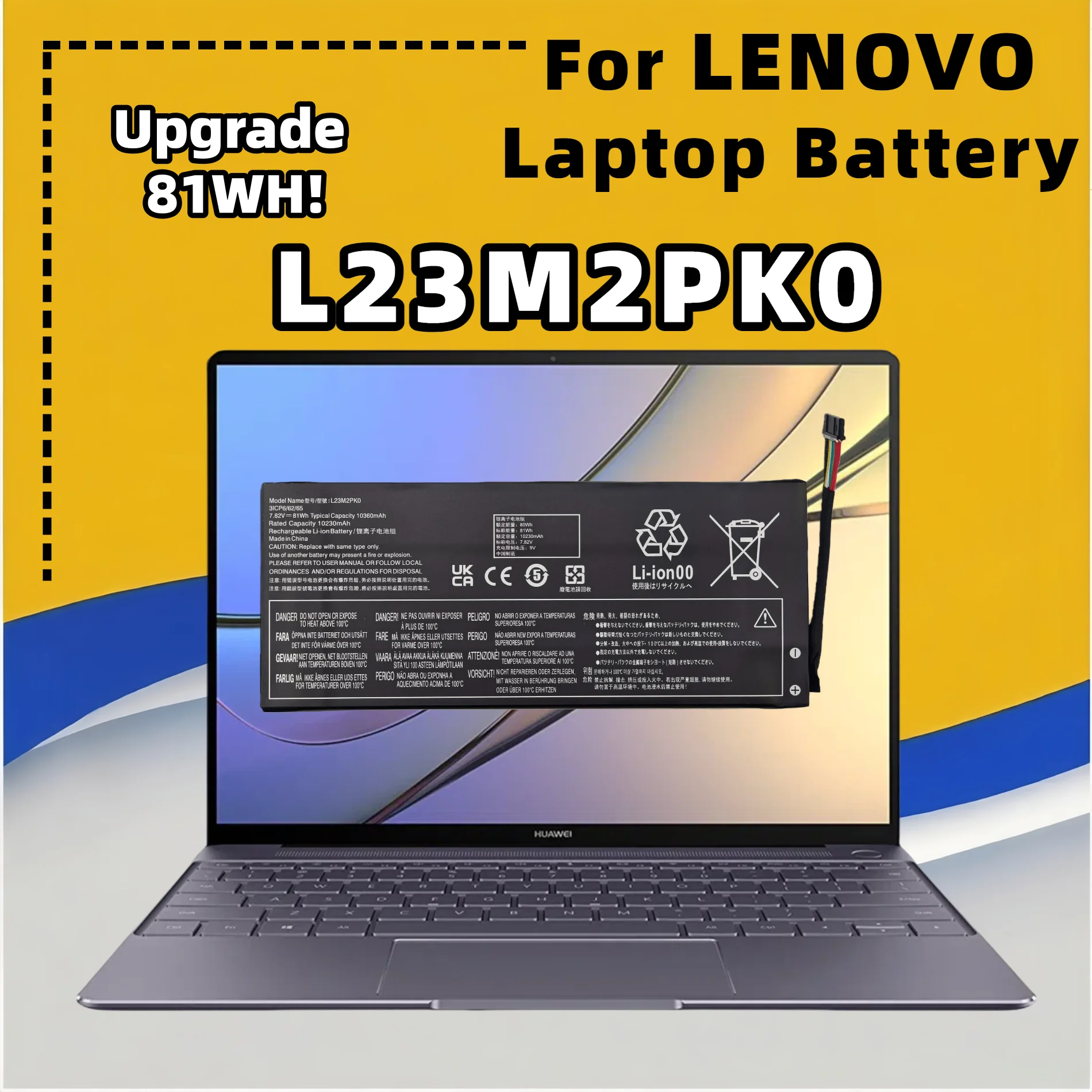 FRLESUI Battery L23M2PK0 L23C2PK0 L23B2PK0 High-Capacity 81WH ! for Lenovo Legion Go 8APU1 Handheld Gaming PC 13-months warranty