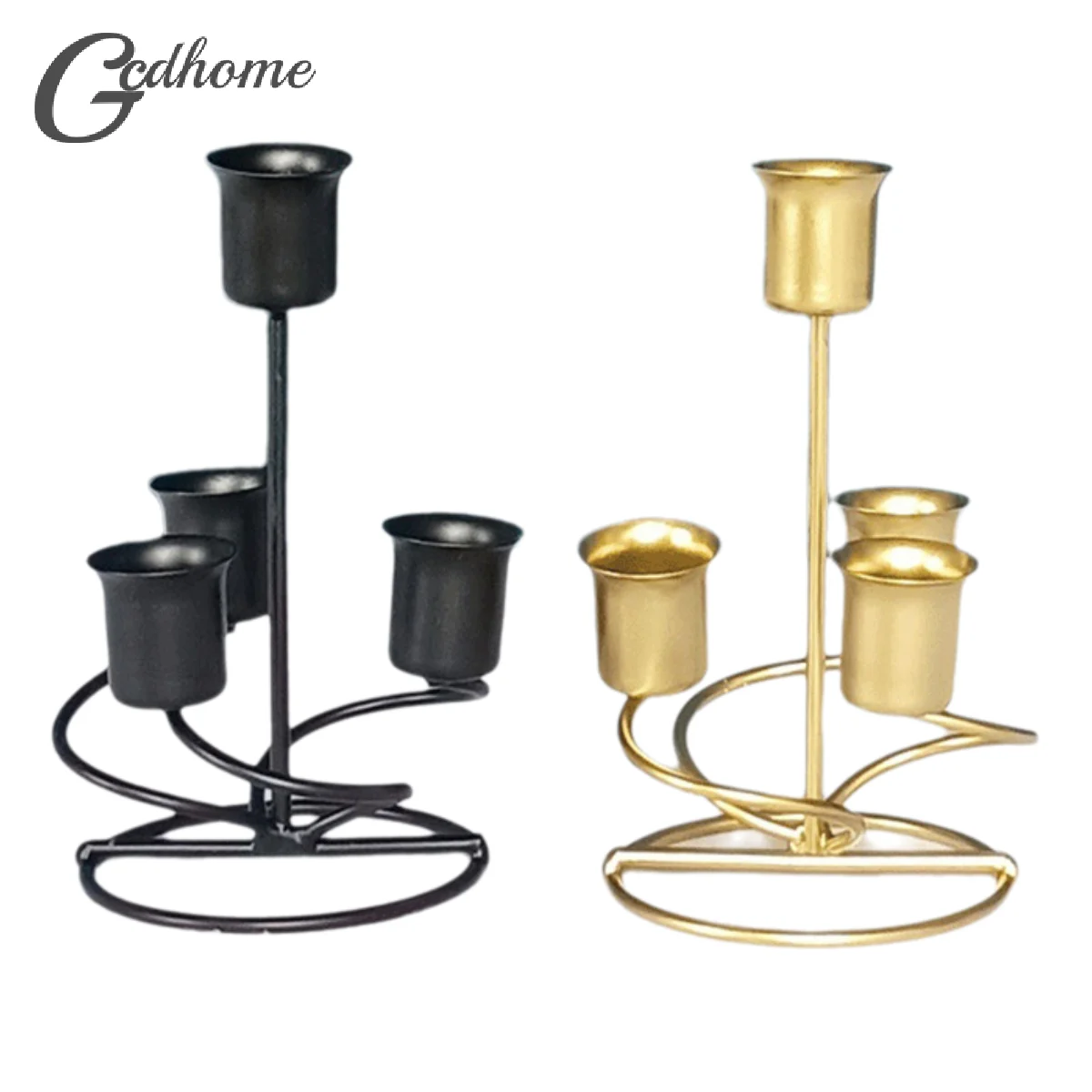 Modern 3/4-Headed Candlestick Minimalism Metal Taper Candle Holders Wedding Decoration Candelabra Dining Table Home Decor