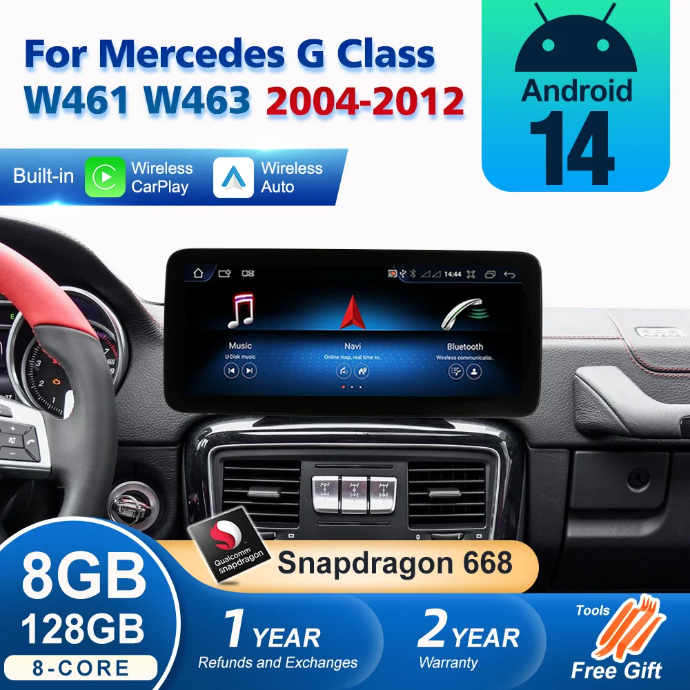 2004-2012 Qualcomm 668 For Mercedes Benz G Class W461 W463 Carplay Screen Car Radio Multimedia Video Player GPS Stereo