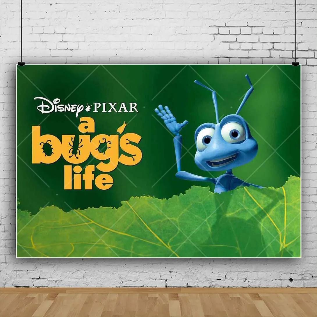 Cartoon A bug's life Bichos Kids Boy Girls Birthday Party Backdrop Disney A bug's life Custom Kids Photo Poster Decor Background