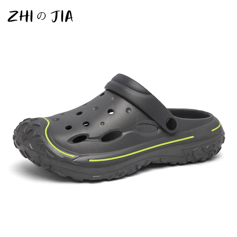 Summer Sandals Men's Popular Thick Soled Slippers EVA Hole Shoes Outdoor Breathable Beach Quick Drying Shoes Large size Shoes