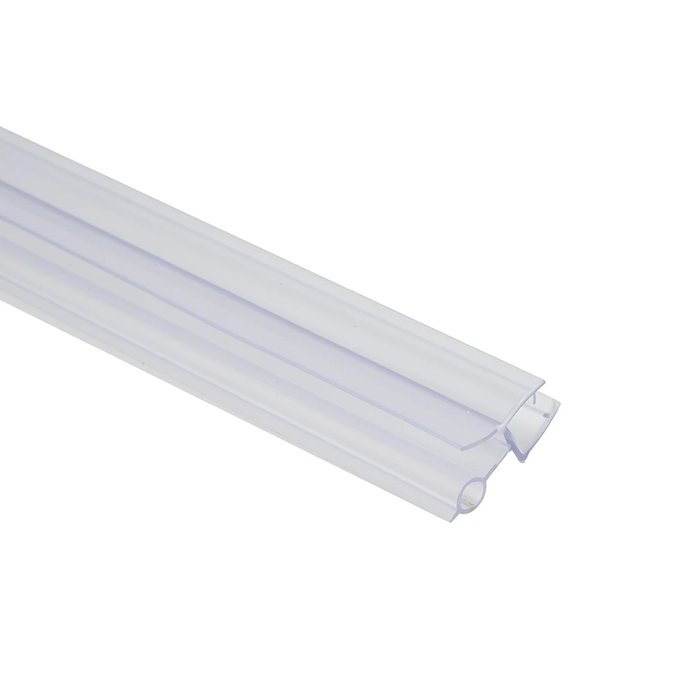 2 Pcs 50cm Bath Shower Screen Door Seal Strip PVC Frameless Glass Door Bottom Weather Stripping Seal Sweep Water Blocking Strip