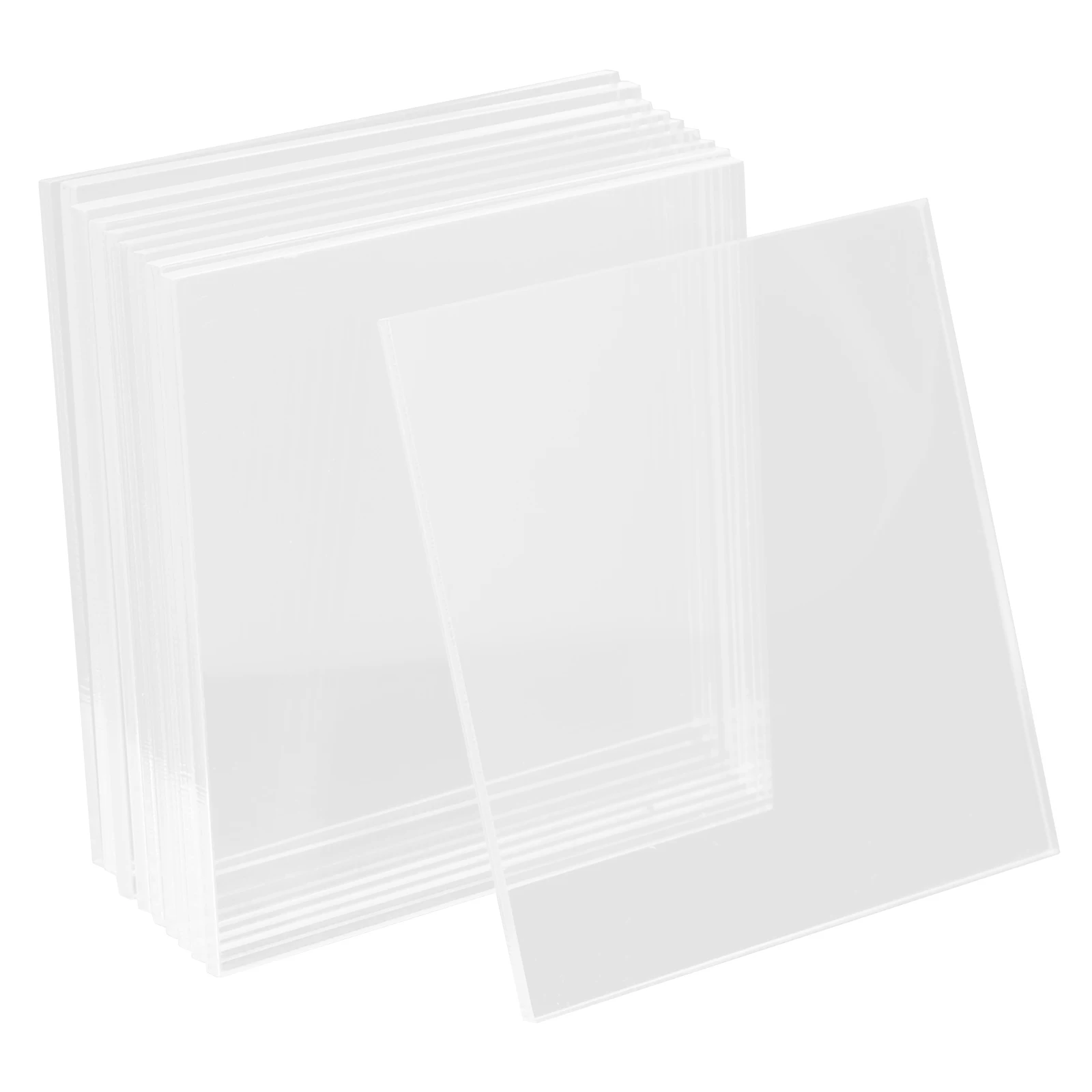 

10Pcs Clear Acrylic Flatback DIY Fridge Square Transparent Adhesive Craft Blocks for Refrigerator Glass Wall Decoration