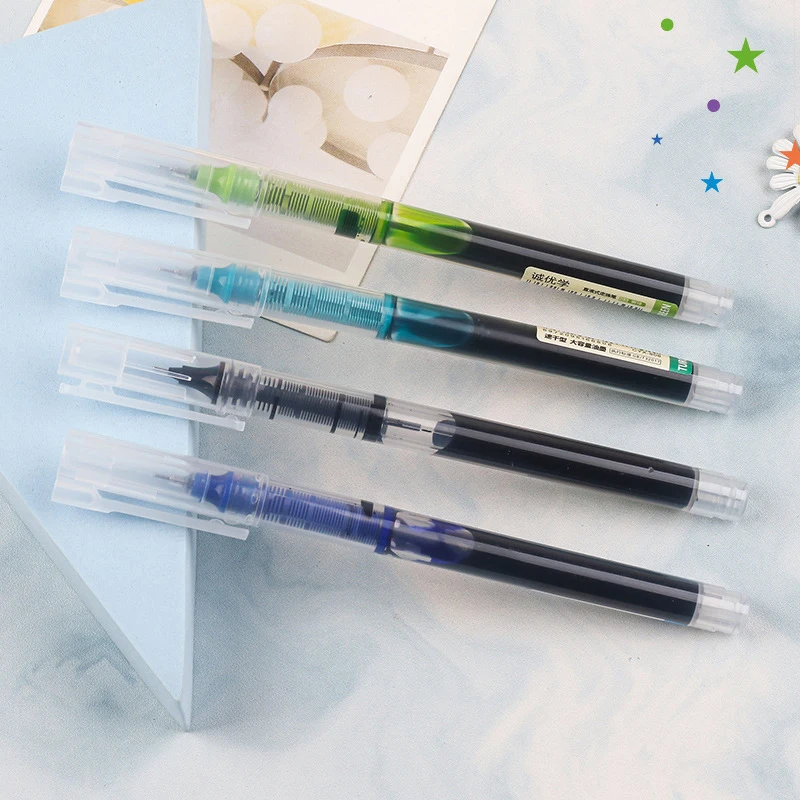 Direct Liquid Quick-drying Roller Pen Neutral Pen Carbon Water Pen Hand Book Color 12 Color 0.5mm Pen Large Capacity