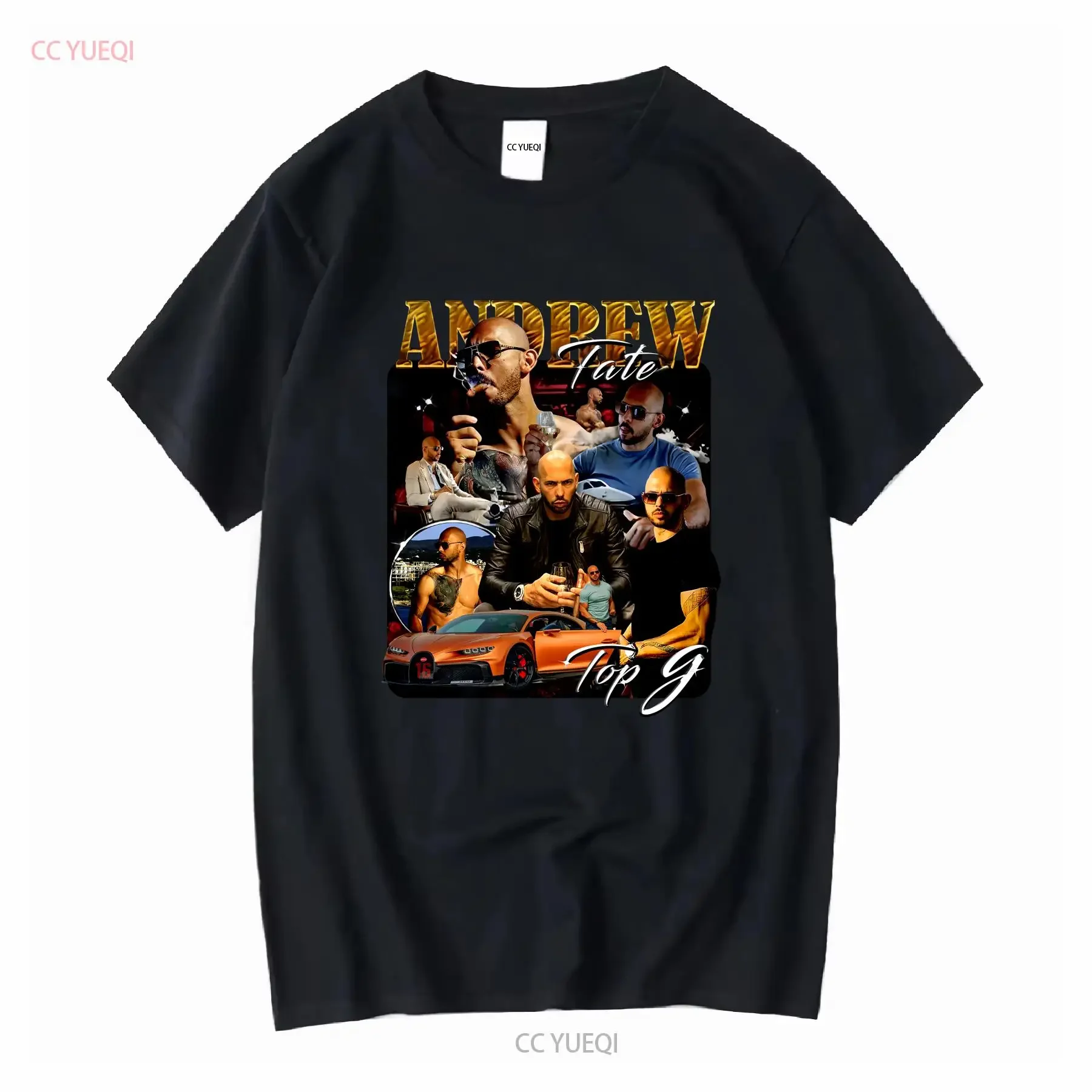 Andrew Tate Top G T Shirt Hip Hop Tops Vintage Washed  Oversize vintage Washed streetwear Stretched fashion homme Breathable