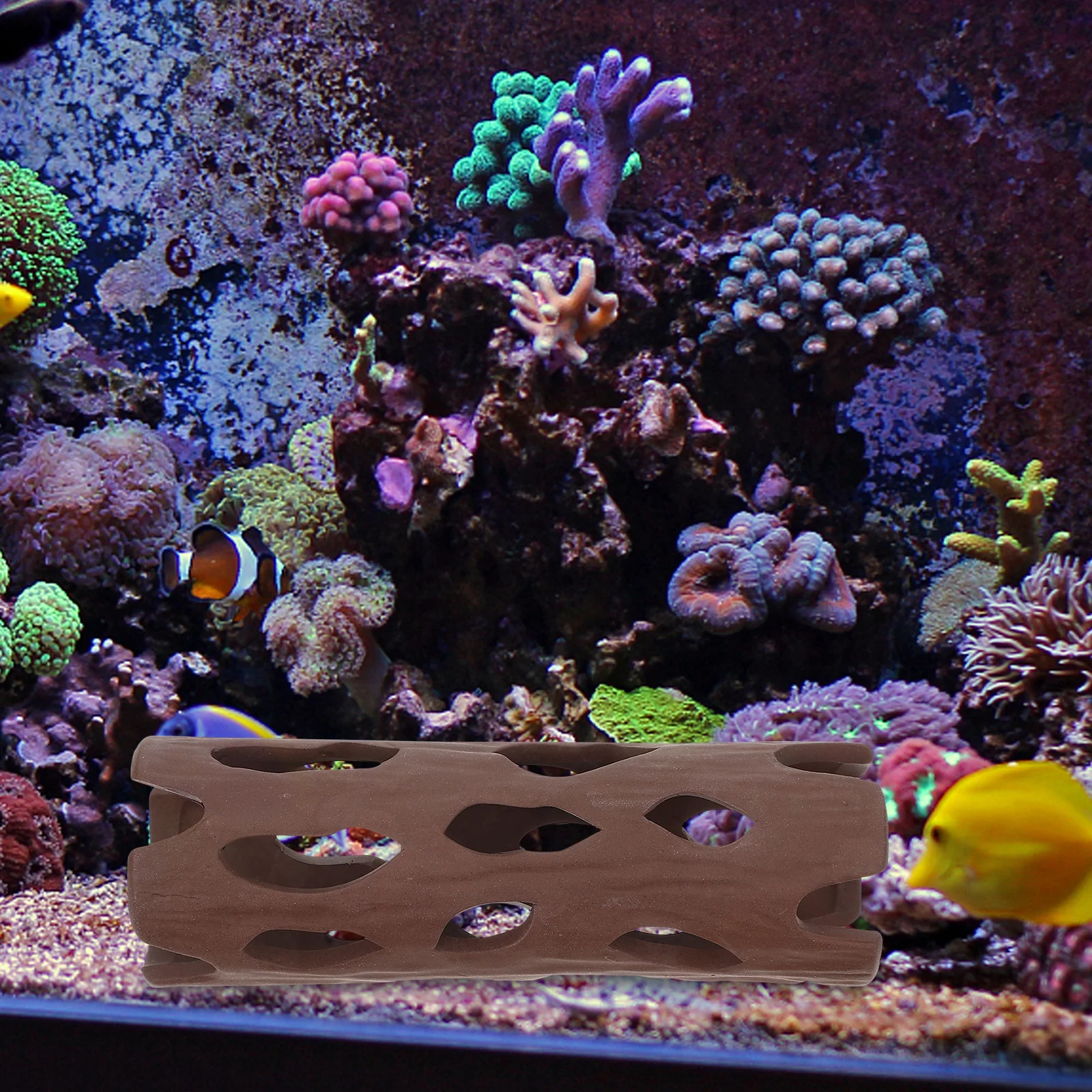 

Fish Tank Decor Aquarium Landscape Adornment Shrimp Coffee Lifelike Craftsmanship Nonpolluting Material Easy Clean