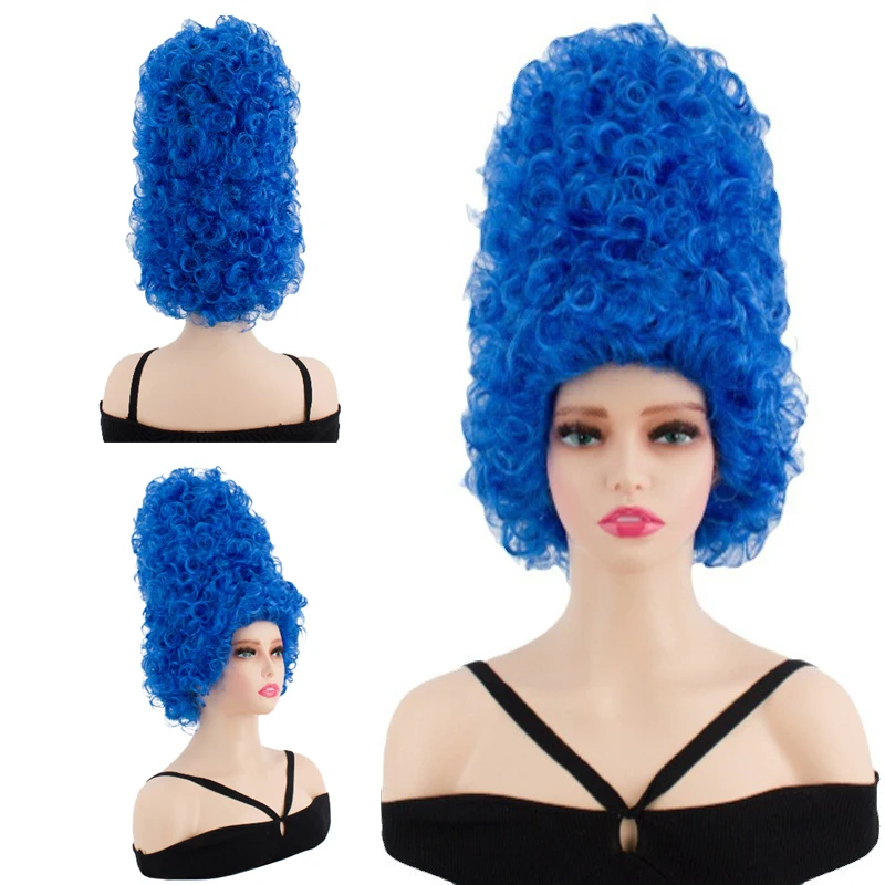

High-Pitched Honeycomb Synthetic Wig Suitable for Maggie Simpson Cosplay Stage Performance Costume Party Personality Curly Hair