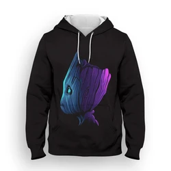 Hoodies Groot para homens e mulheres, Disney, Guardiões da Galáxia, Streetwear com estampa 3D, moletons, pulôveres infantis, mod