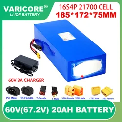 60V 20ah 21700 16s4p 67.2v Lithium Battery pack 750w 1000W 2000W batteries+3A Li-Ion Charger